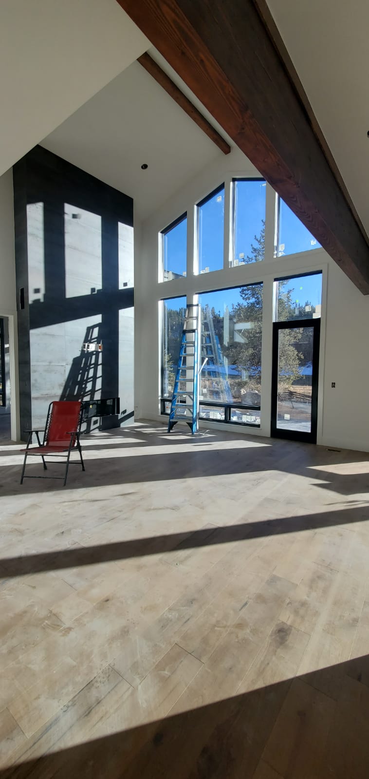 Living room with large windows