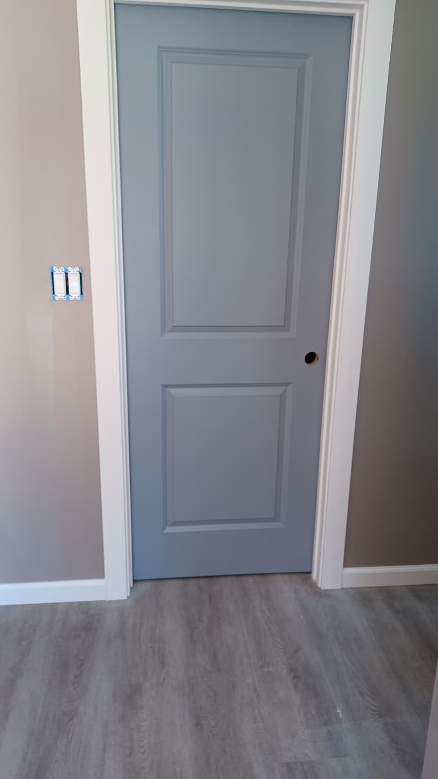 Gray interior door