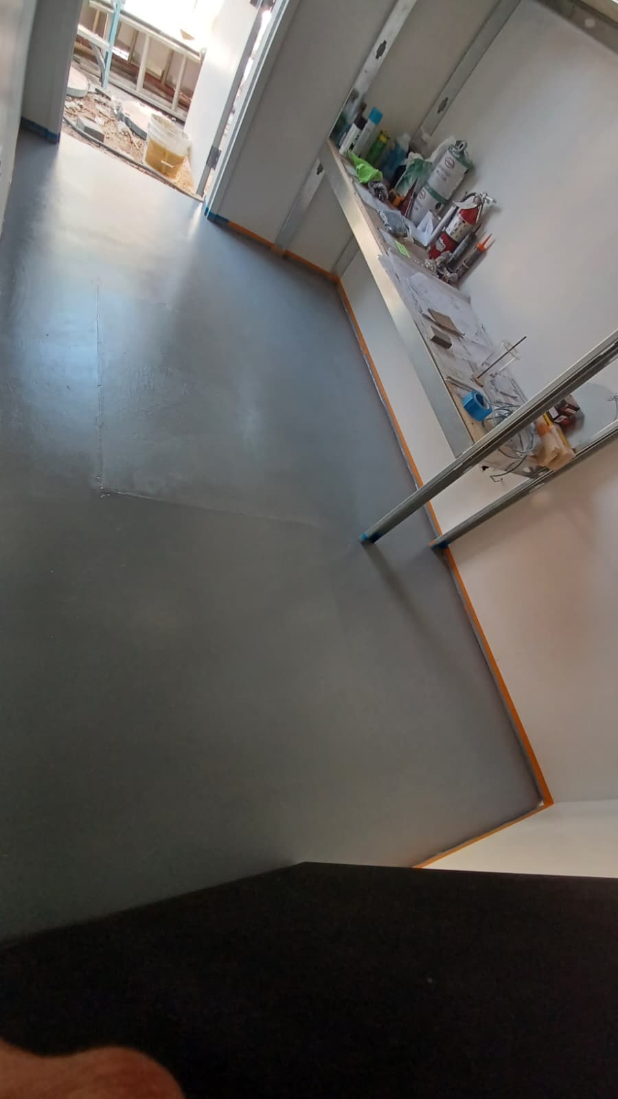 Gray industrial floor