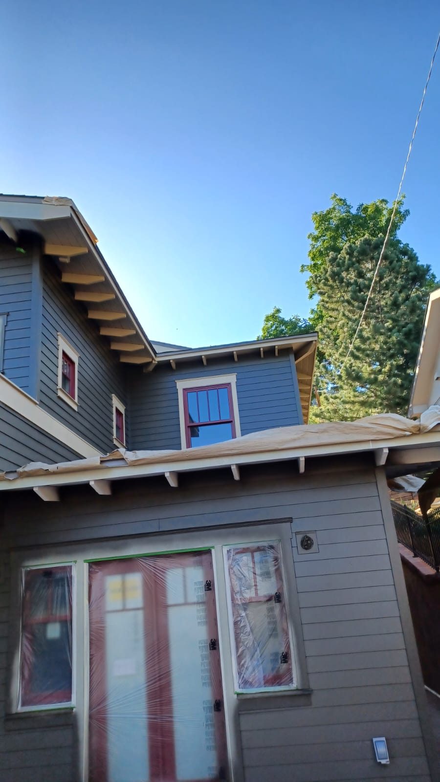 Exterior in progress